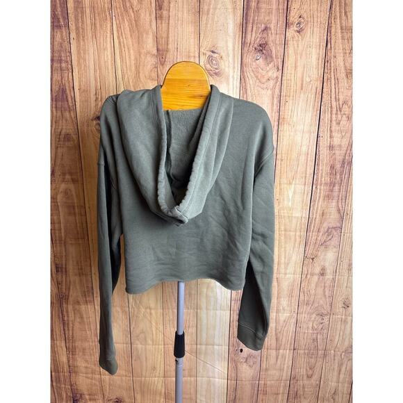Wild Fable Cropped Hoodie Olive Green Women's Size S - Picture 4 of 4